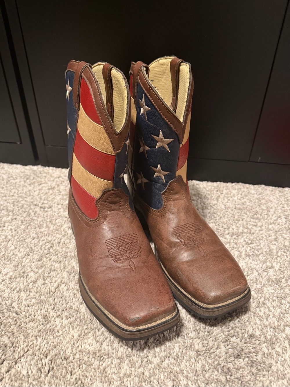 Durango American Flag Western Cowboy Boots - Brown Leather